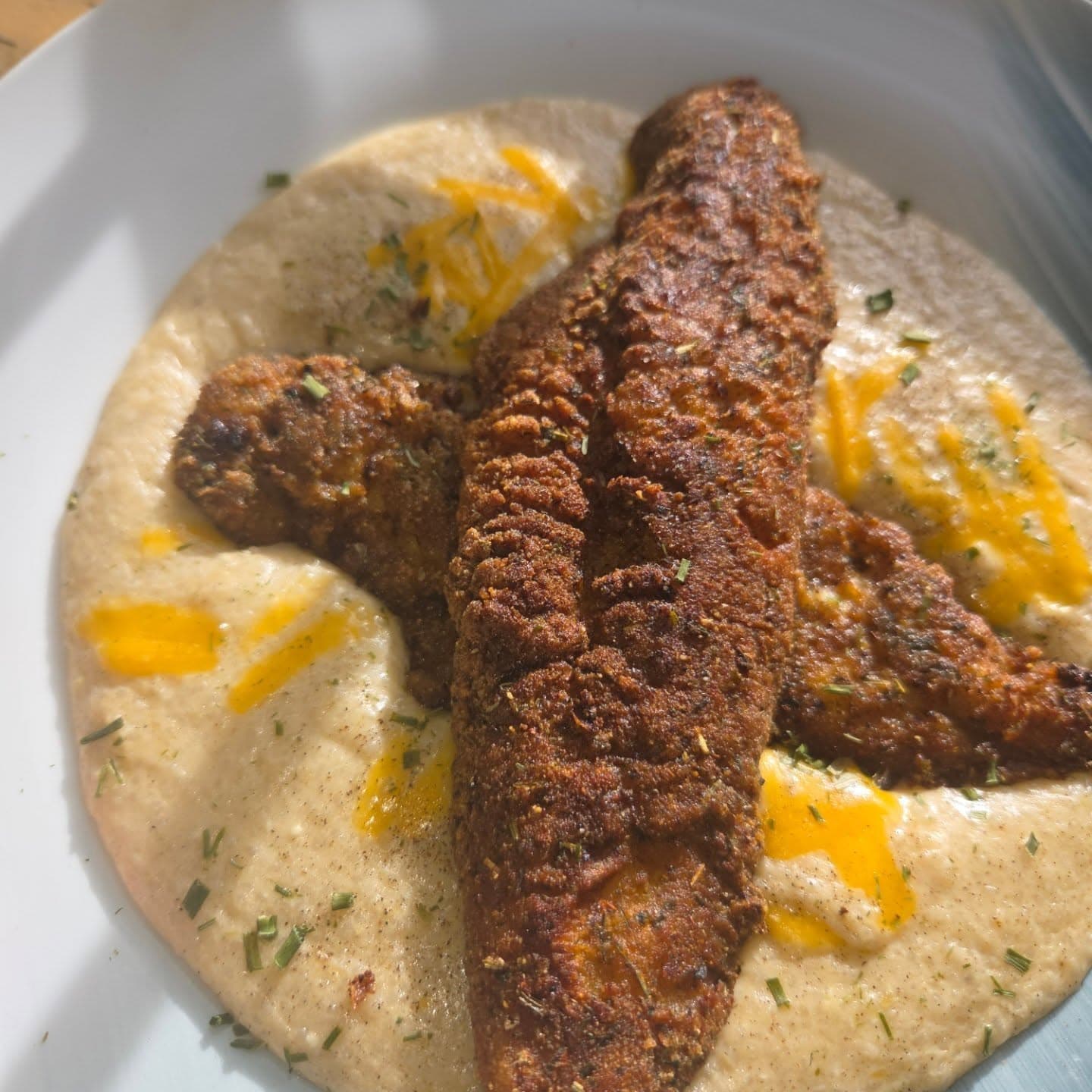 Whiting & cheese grits